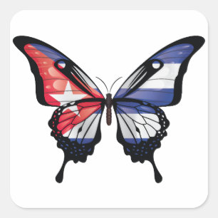 Cuba Frack Butterfly Flag Sticker