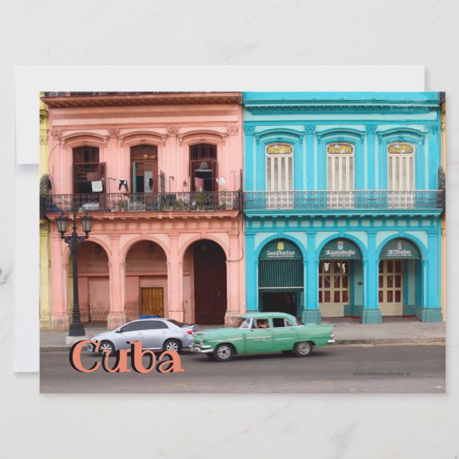 Cuba Havana Architektur und Auto (Vorderseite)