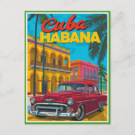 Cuba Havana Classic Car Postkarte