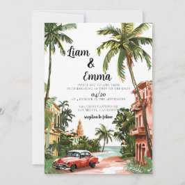 Cuba Havana Wedding Hochzeit in Urlaubsort Einladung
