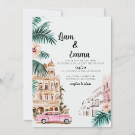 Cuba Havana Wedding Hochzeit in Urlaubsort Einladung
