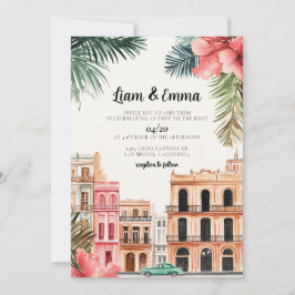 Cuba Havana Wedding Hochzeit in Urlaubsort Einladung