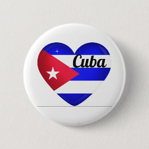 Cuba Heart Flag Button
