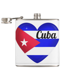 Cuba Heart Flag Flachmann