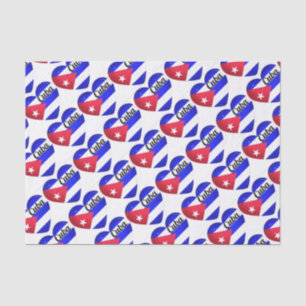 Cuba Heart Flag Seidenpapier