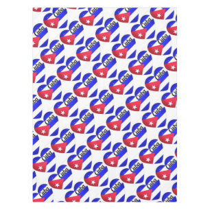 Cuba Heart Flag Tischdecke