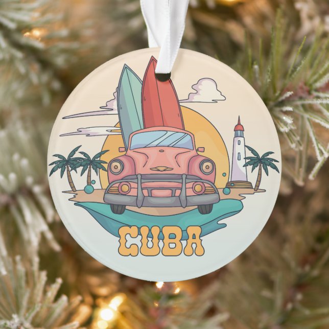 Cuba Illustration Ornament (Baum)