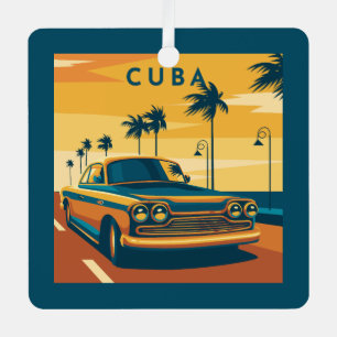 Cuba Illustration Ornament Aus Metall