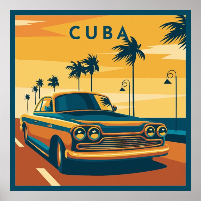 Cuba Illustration Poster (Vorne)