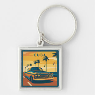 Cuba Illustration Schlüsselanhänger