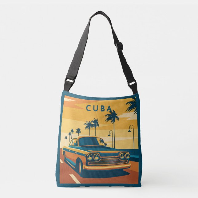 Cuba Illustration Tragetaschen Mit Langen Trägern (Vorderseite)