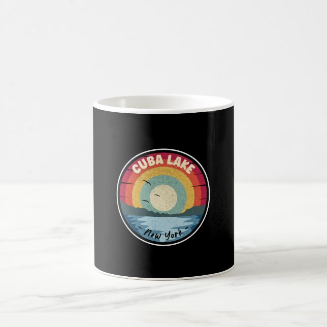 Cuba Lake New York farbenfrohe Szene Kaffeetasse (Mittel)
