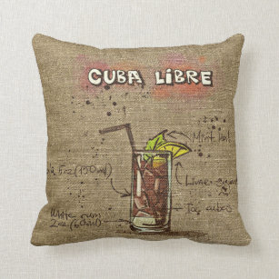 Cuba Libre/Caipirinha Recipe Cushion Kissen