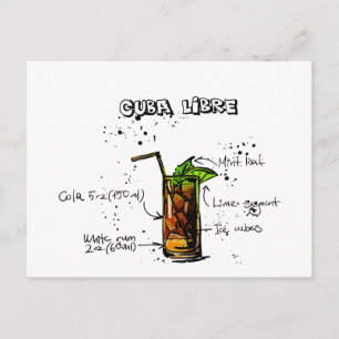 Cuba Libre Cocktail Postkarte