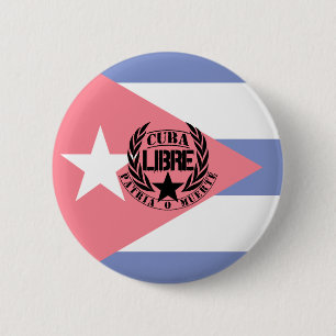 Cuba Libre Motto Laurels Button