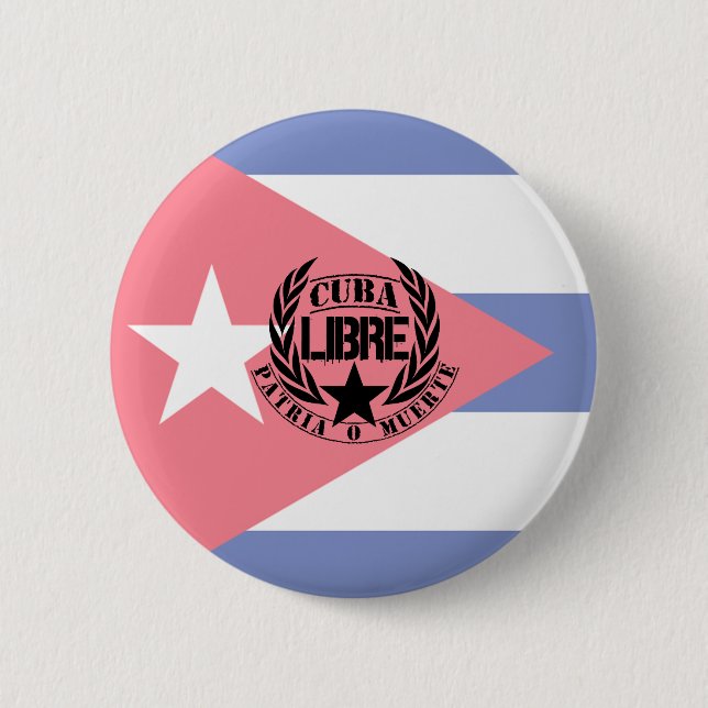 Cuba Libre Motto Laurels Button (Vorderseite)
