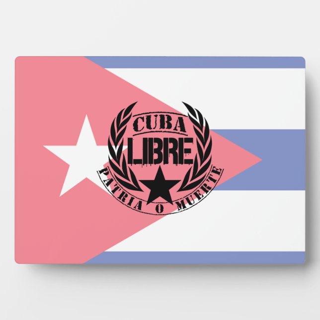 Cuba Libre Motto Laurels Fotoplatte (Vorderseite)