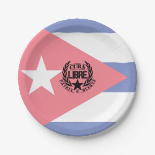 Cuba Libre Motto Laurels Pappteller