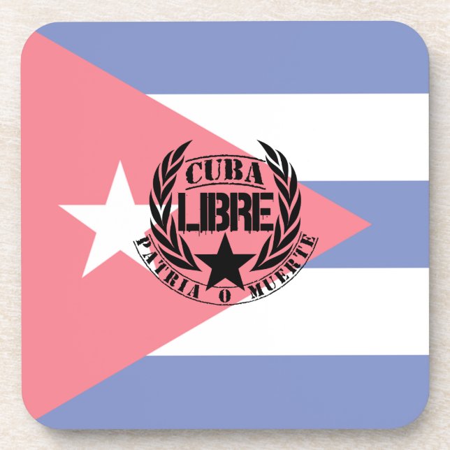 Cuba Libre Motto Laurels Untersetzer (Vorderseite)