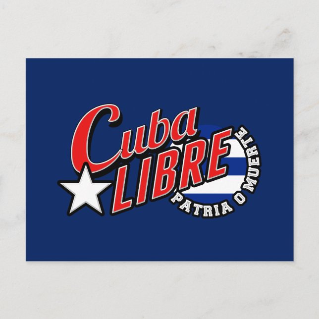 Cuba Libre Motto Postkarte (Vorderseite)