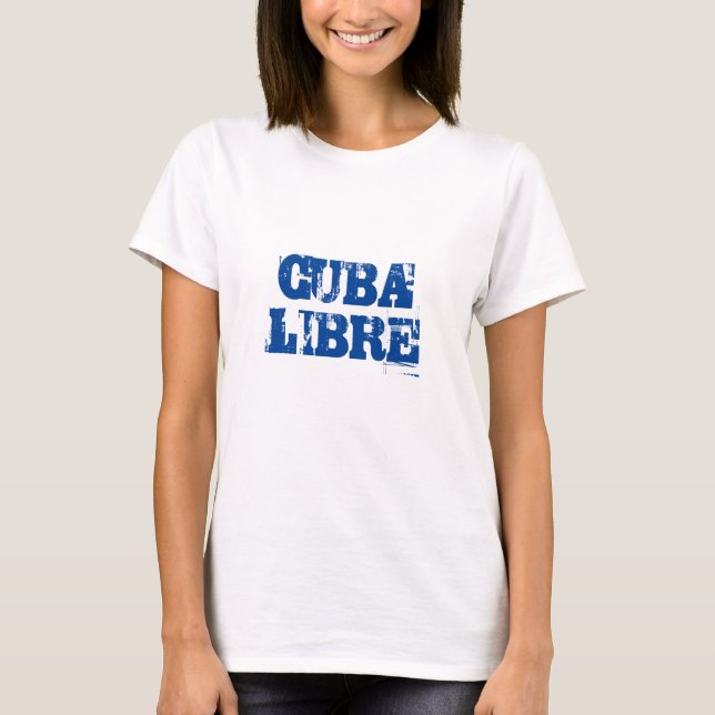 Cuba Libre SOS Cuba Blau T-Shirt (Vorderseite)