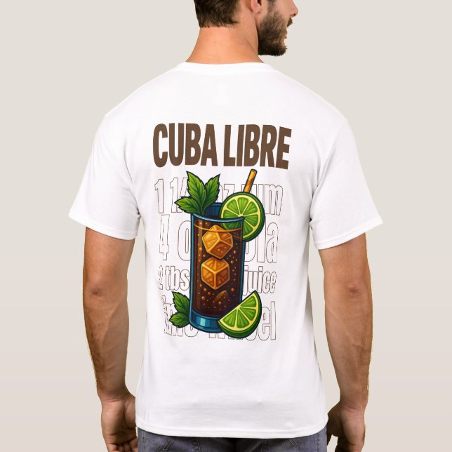 Cuba Libre T-Shirt – Classic Rum & Cola Cocktail (Rückseite)