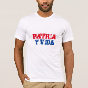 Cuba Patria y vida SOS Kuba Rot Blau T-Shirt