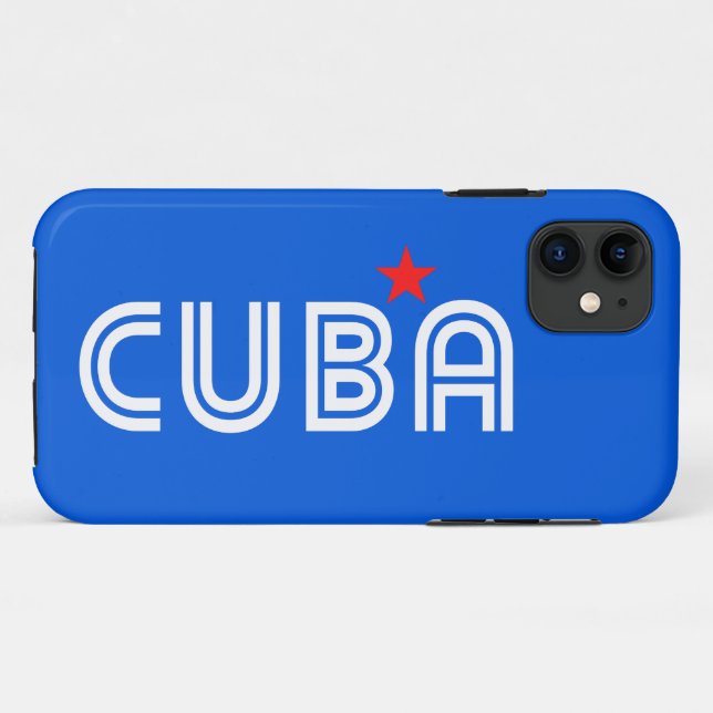 Cuba Retro Case-Mate iPhone Hülle (Rückseite (Horizontal))