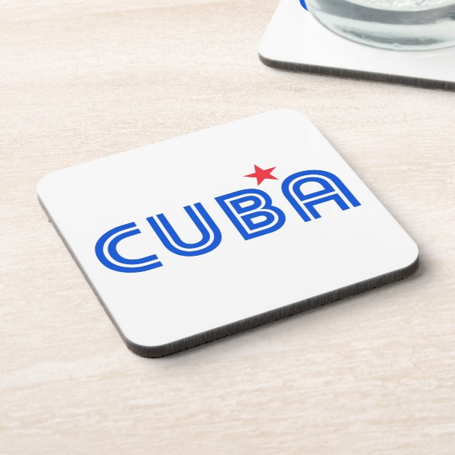 Cuba Retro Getränkeuntersetzer (Linke Seite)