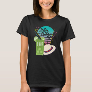 Cuba Souvenir Havana City Palm Baum Hispanic Zuhau T-Shirt