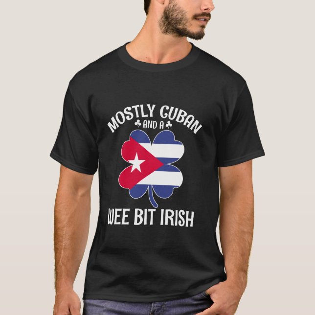Cuba St Patricks Day Meist Kuban und Wee Bit Iris T-Shirt (Vorderseite)