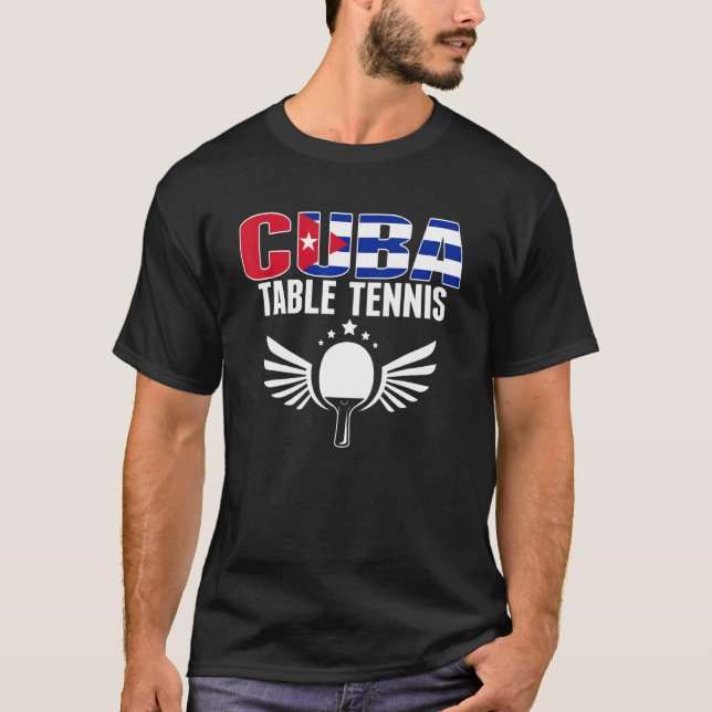 Cuba Table Tennis     Cuban Ping Pong Supporter Sp T-Shirt (Vorderseite)