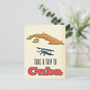 Cuba Vacation Poster Einladungspostkarte