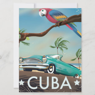 Cuba Vintag Retro Travel Print