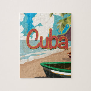 Cuba Vintage Travel Poster Puzzle
