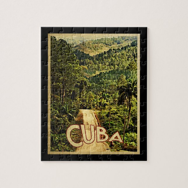 Cuba Vintage Travel Puzzle (Vertikal)