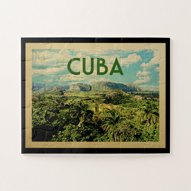 Cuba Vintage Travel Puzzle (Horizontal)