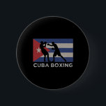 Cuban Boxer National Cuba Flag Boxing Gloves Graph Button<br><div class="desc">Cuban Boxer National Cuba Flag Boxing Gloves Graphic Gift</div>