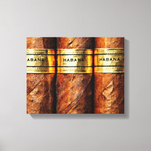 Cuban Cigar Habana Wrapped Canvas Leinwanddruck