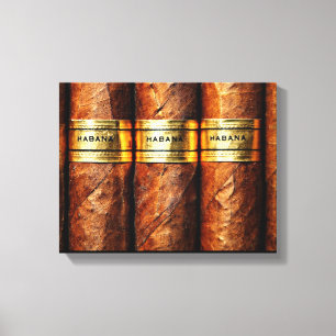 Cuban Cigar Habana Wrapped Canvas Leinwanddruck