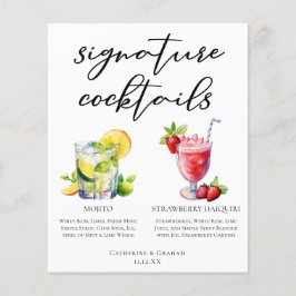 Cuban Cocktails Mojito Strawberry Daiquiri Menü