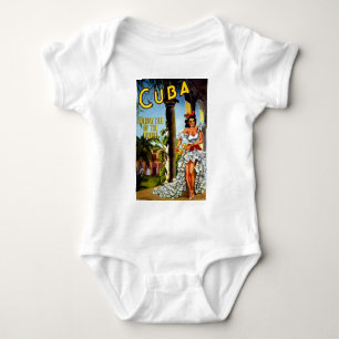 Cuban Dancer Vintage Travel Baby Strampler