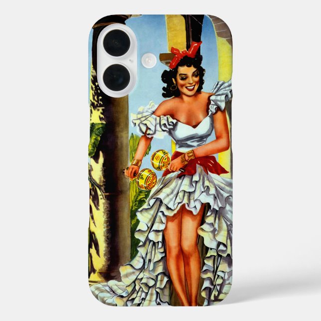 Cuban Dancer Vintage Travel Case-Mate iPhone Hülle (Rückseite)