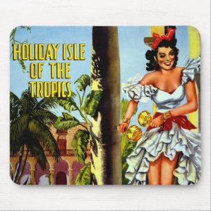 Cuban Dancer Vintage Travel Mousepad