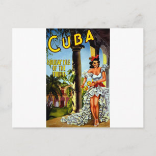 Cuban Dancer Vintage Travel Postkarte