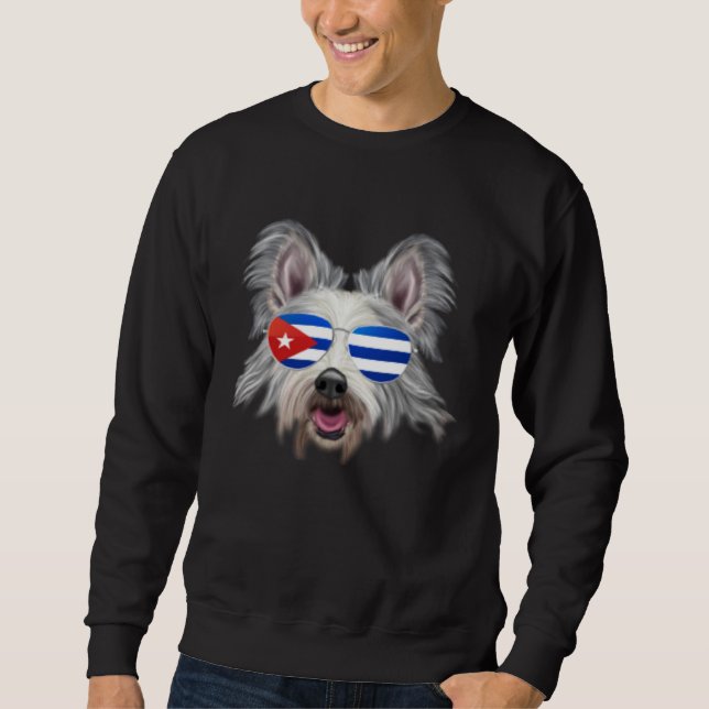 Cuban Flag Berger Picard Dog Cuba Pocket Sweatshirt (Vorderseite)