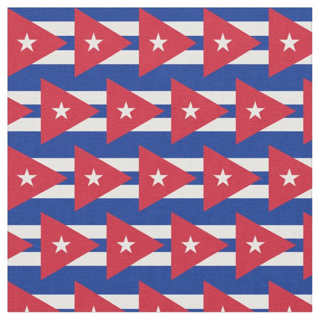 Cuban Flag & Cuba Trendy Fabric /mode Stoff (Nahaufnahme)
