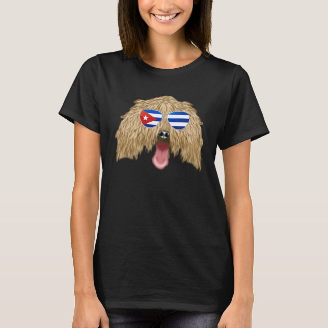 Cuban Flag Komondorok Dog Cuba Pocket T-Shirt (Vorderseite)