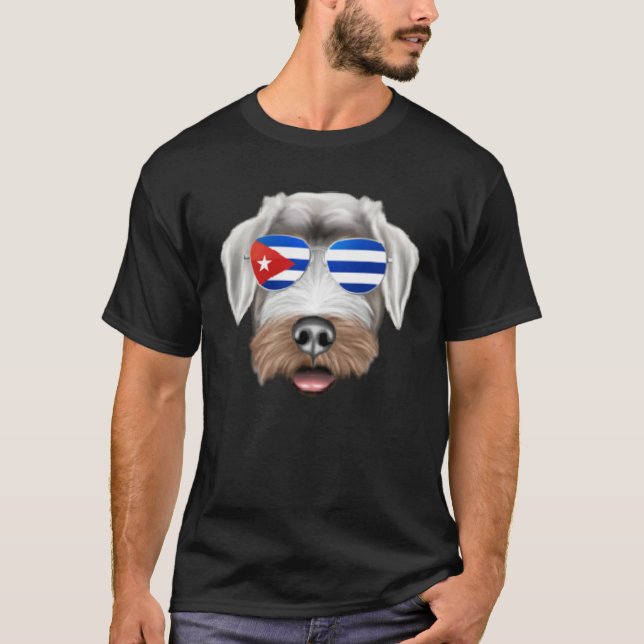 Cuban Flag Sealyham Terrier Dog Cuba Pocket T-Shirt (Vorderseite)