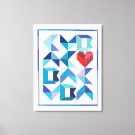 Cuban Heart Stretched Canvas Print Leinwanddruck